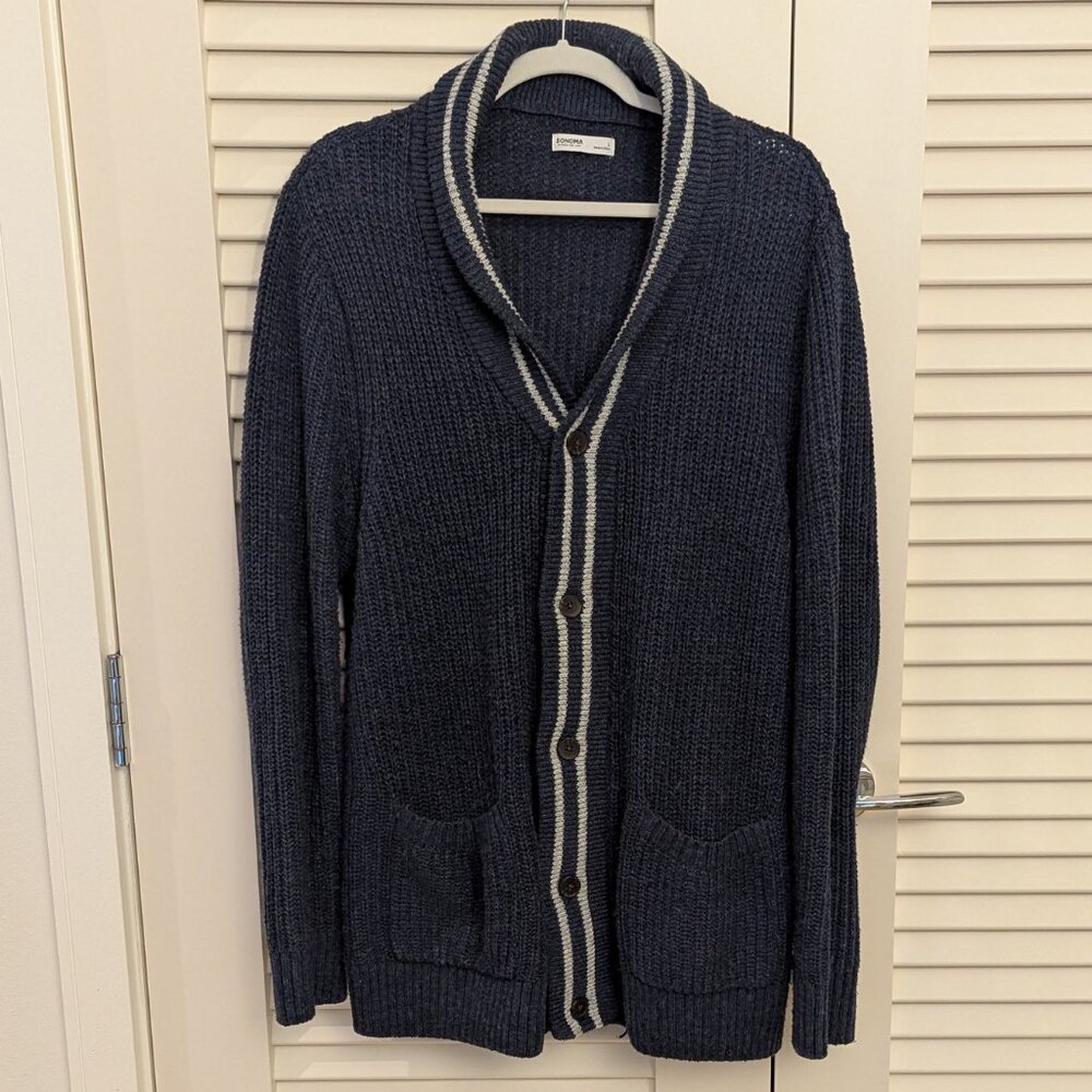 Sonoma Men’s Shawl Collar Cardigan, Large